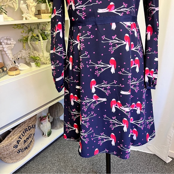 Draper James Love Birds Cold Shoulder Blue Dress - Picture 11 of 16